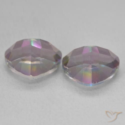 Pedras preciosas de Quartzo Místico Multicolorido natural de 3.34 ct, Trilhão, VVS