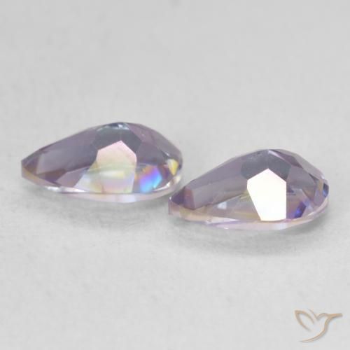 Pedras preciosas de Quartzo Místico Multicolorido natural de 1.25 ct, Formato de pêra, VS
