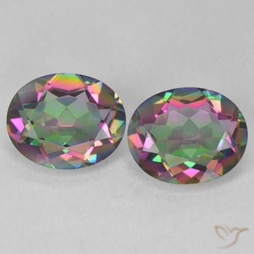 5.93ctw Natural Multicolorido Quartzo Místico, oval, VVS
