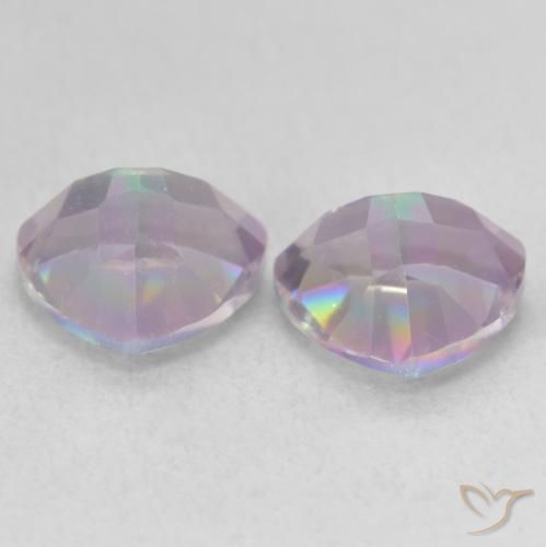 Pedras preciosas de Quartzo Místico Multicolorido natural de 2.17 ct, Trilhão, VVS
