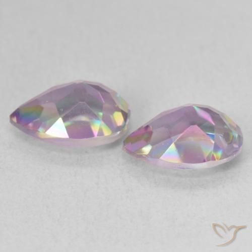 Pedras preciosas de Quartzo Místico Multicolorido natural de 2.19 ct, Formato de pêra, VVS