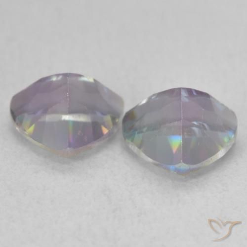 Pedras preciosas de Quartzo Místico Multicolorido natural de 1.42 ct, Trilhão, VVS