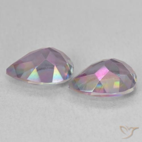 Pedras preciosas de Quartzo Místico Multicolorido natural de 2.12 ct, Formato de pêra, VVS