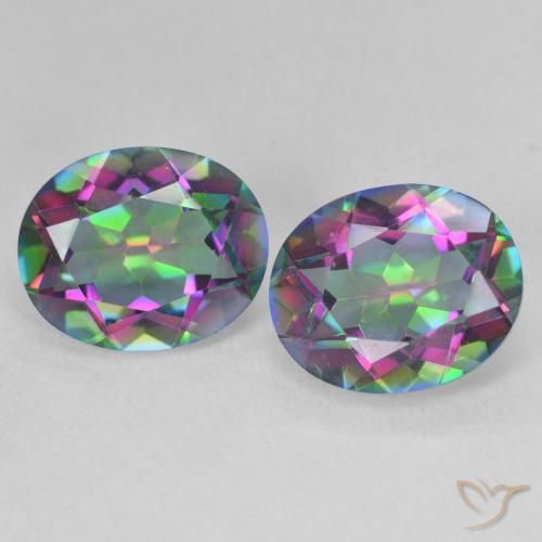 6.90ctw Natural Multicolorido Quartzo Místico, oval, VVS-VS