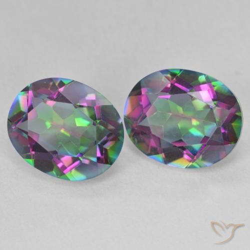Pedras preciosas de Quartzo Místico Multicolorido natural de 6.90 ct, oval, VVS-VS