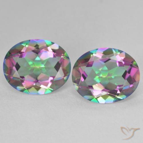 6.33ctw Natural Multicolorido Quartzo Místico, oval, VVS-VS