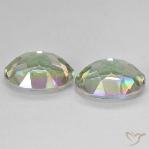 Pedras preciosas de Quartzo Místico Multicolorido natural de 6.33 ct, oval, VVS-VS