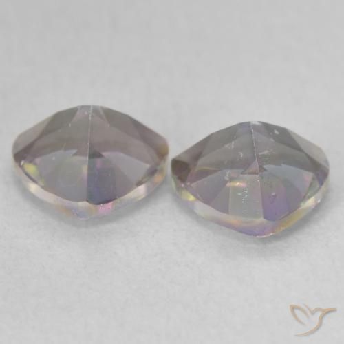 Pedras preciosas de Quartzo Místico Multicolorido natural de 1.41 ct, Trilhão, VVS-VS