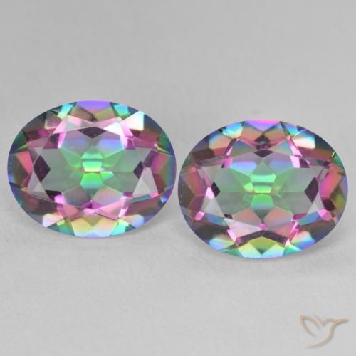 6.02ctw Natural Multicolorido Quartzo Místico, oval, VVS-VS