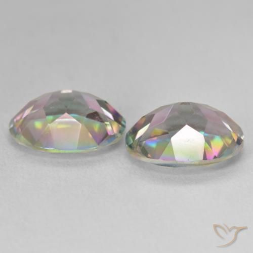 Pedras preciosas de Quartzo Místico Multicolorido natural de 6.02 ct, oval, VVS-VS