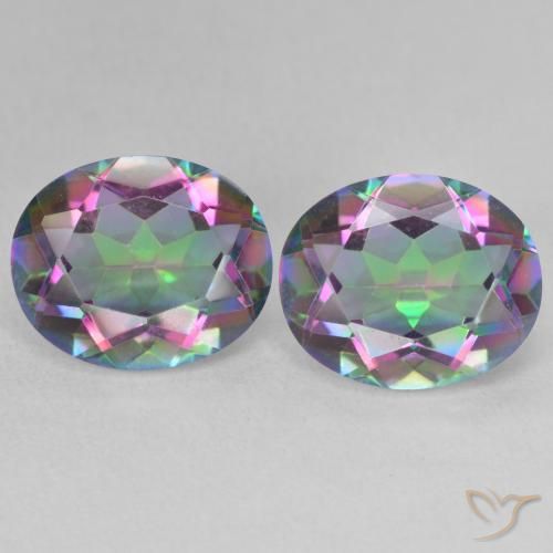 6.63ctw Natural Multicolorido Quartzo Místico, oval, VVS-VS