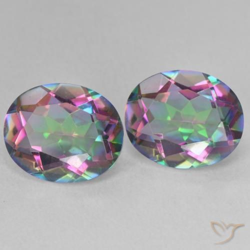 Pedras preciosas de Quartzo Místico Multicolorido natural de 6.63 ct, oval, VVS-VS
