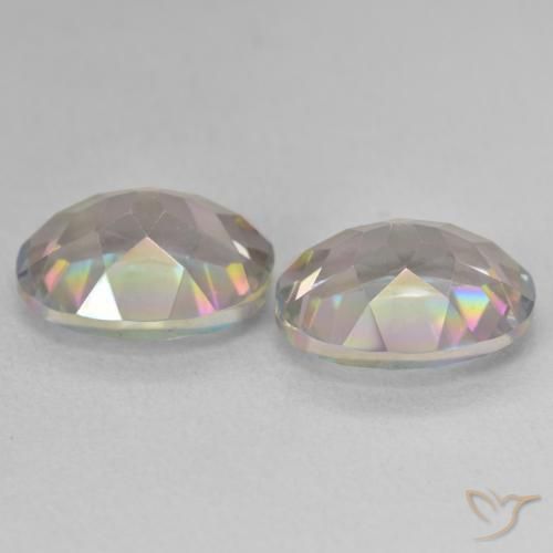 Pedras preciosas de Quartzo Místico Multicolorido natural de 6.63 ct, oval, VVS-VS