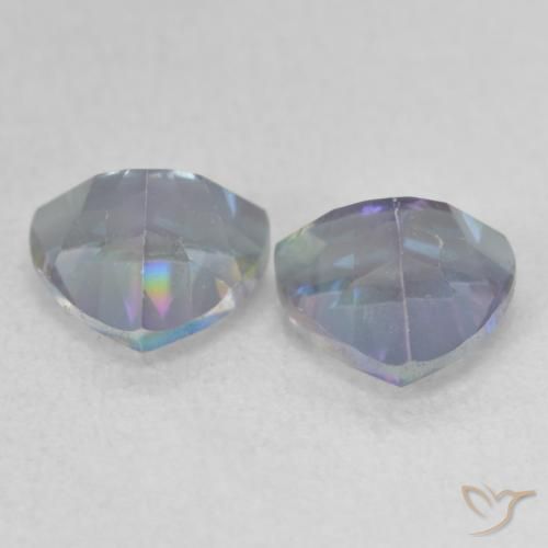 Pedras preciosas de Quartzo Místico Multicolorido natural de 1.51 ct, Trilhão, VVS-VS