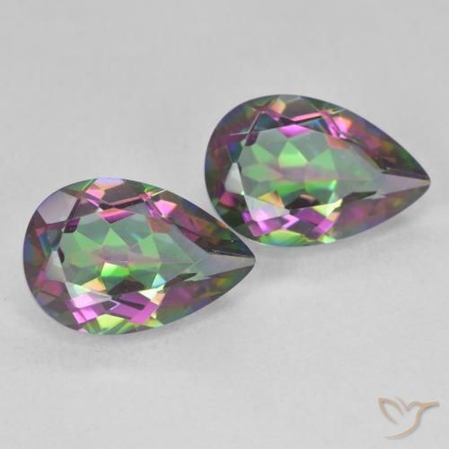 Pedras preciosas de Quartzo Místico Multicolorido natural de 5.82 ct, Formato de pêra, VVS
