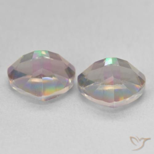 Pedras preciosas de Quartzo Místico Multicolorido natural de 2.29 ct, Trilhão, VVS