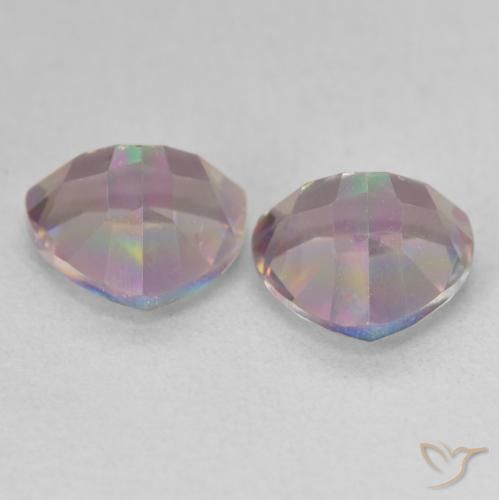 Pedras preciosas de Quartzo Místico Multicolorido natural de 2.21 ct, Trilhão, VVS