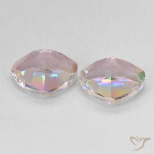 Pedras preciosas de Quartzo Místico Multicolorido natural de 1.35 ct, Trilhão, VVS