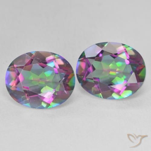 Pedras preciosas de Quartzo Místico Multicolorido natural de 6.87 ct, oval, VVS