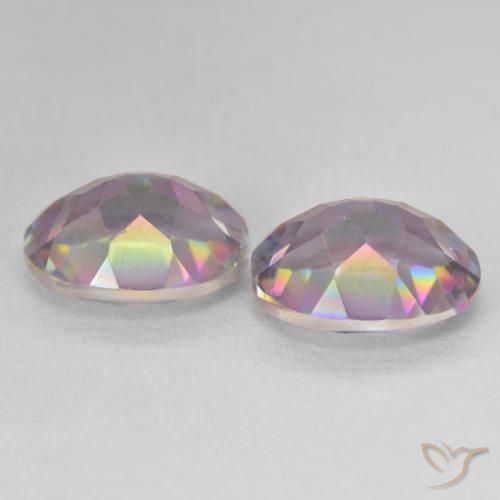 Pedras preciosas de Quartzo Místico Multicolorido natural de 6.87 ct, oval, VVS