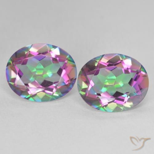 6.41ctw Natural Multicolorido Quartzo Místico, oval, VVS