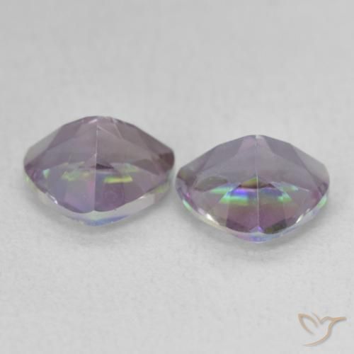 Pedras preciosas de Quartzo Místico Multicolorido natural de 1.35 ct, Trilhão, VVS