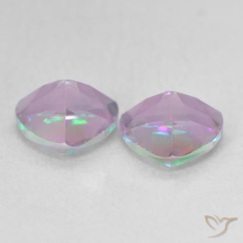 Pedras preciosas de Quartzo Místico Multicolorido natural de 1.37 ct, Trilhão, VVS