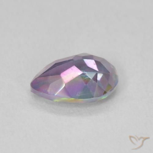 Quartzo Místico Multicolorido Natural 0.65ct, Formato de pêra, VVS-VS