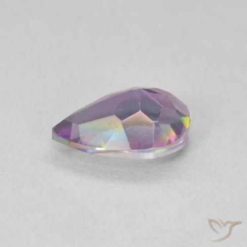 Quartzo Místico Multicolorido Natural 0.66ct, Formato de pêra, VVS-VS