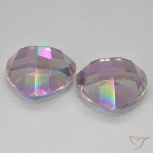 Pedras preciosas de Quartzo Místico Multicolorido natural de 5.02 ct, Trilhão, VVS-VS