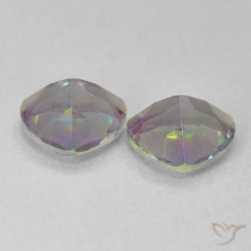 Pedras preciosas de Quartzo Místico Multicolorido natural de 1.32 ct, Trilhão, VVS