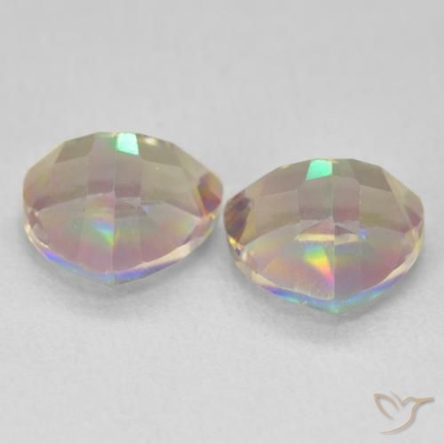 Pedras preciosas de Quartzo Místico Multicolorido natural de 2.27 ct, Trilhão, VVS
