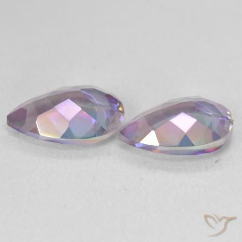 Pedras preciosas de Quartzo Místico Multicolorido natural de 3.42 ct, Formato de pêra, VVS-VS