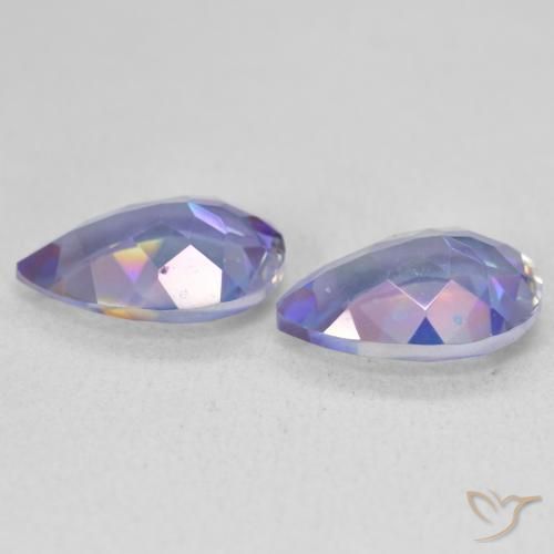 Pedras preciosas de Quartzo Místico Multicolorido natural de 3.43 ct, Formato de pêra, VVS-VS
