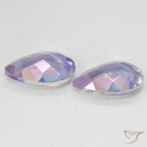 Pedras preciosas de Quartzo Místico Multicolorido natural de 3.42 ct, Formato de pêra, VVS-VS