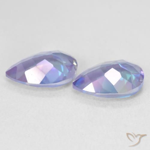 Pedras preciosas de Quartzo Místico Multicolorido natural de 3.45 ct, Formato de pêra, VVS-VS