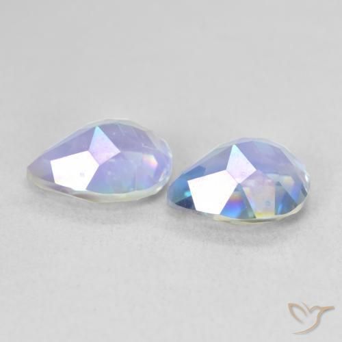Pedras preciosas de Quartzo Místico Multicolorido natural de 3.22 ct, Formato de pêra, VVS-VS