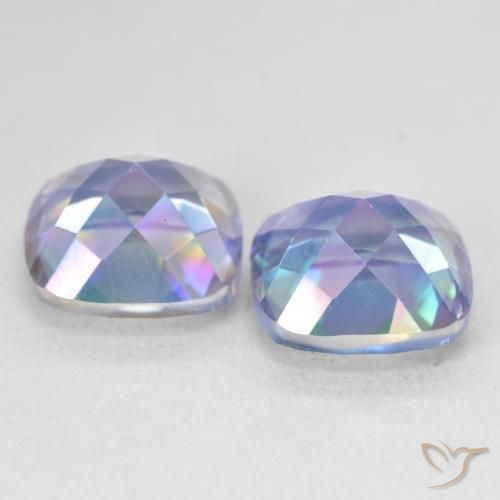 Pedras preciosas de Quartzo Místico Multicolorido natural de 8.60 ct, Almofada, VS