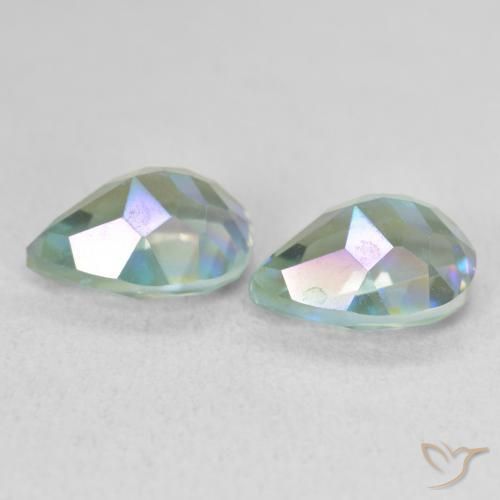 Pedras preciosas de Quartzo Místico Multicolorido natural de 3.31 ct, Formato de pêra, VVS-VS