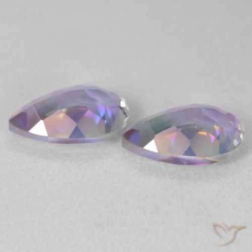 Pedras preciosas de Quartzo Místico Multicolorido natural de 3.50 ct, Formato de pêra, VS