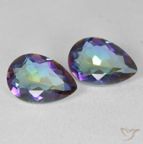 Pedras preciosas de Quartzo Místico Multicolorido natural de 3.33 ct, Formato de pêra, VS