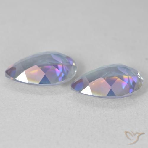 Pedras preciosas de Quartzo Místico Multicolorido natural de 3.24 ct, Formato de pêra, VS