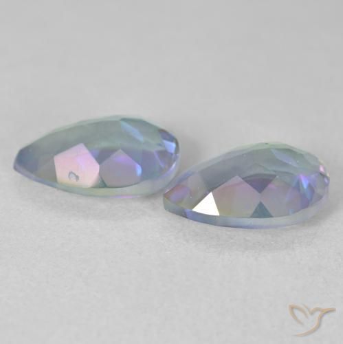 Pedras preciosas de Quartzo Místico Multicolorido natural de 3.48 ct, Formato de pêra, VS