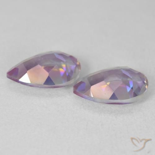 Pedras preciosas de Quartzo Místico Multicolorido natural de 3.42 ct, Formato de pêra, VS