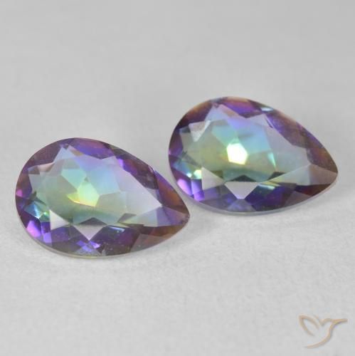 Pedras preciosas de Quartzo Místico Multicolorido natural de 3.33 ct, Formato de pêra, VS
