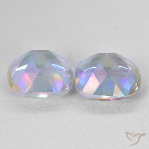 Pedras preciosas de Quartzo Místico Multicolorido natural de 4.15 ct, Almofada, VVS