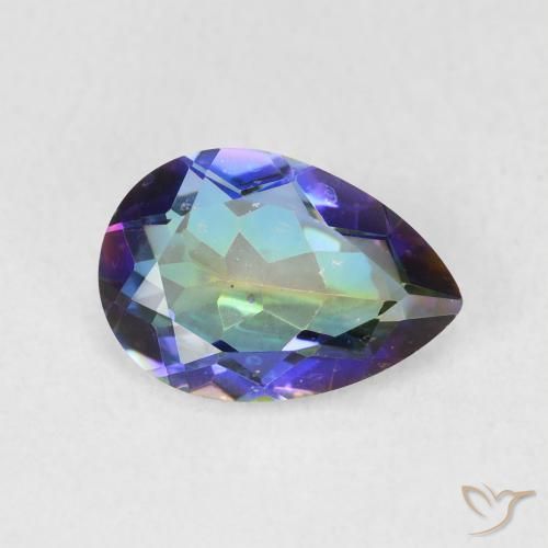 Quartzo Místico Multicolorido Natural 1.66ct, Formato de pêra, VS