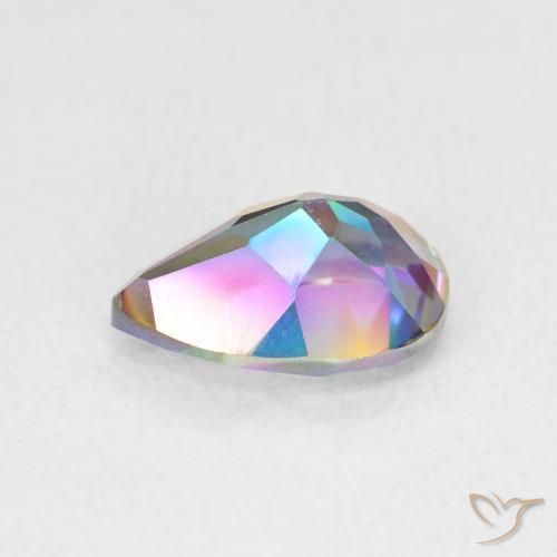 Quartzo Místico Multicolorido Natural 1.82ct, Formato de pêra, VS