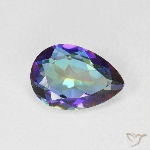 Quartzo Místico Multicolorido Natural 1.82ct, Formato de pêra, VS