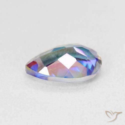 Quartzo Místico Multicolorido Natural 1.82ct, Formato de pêra, VS